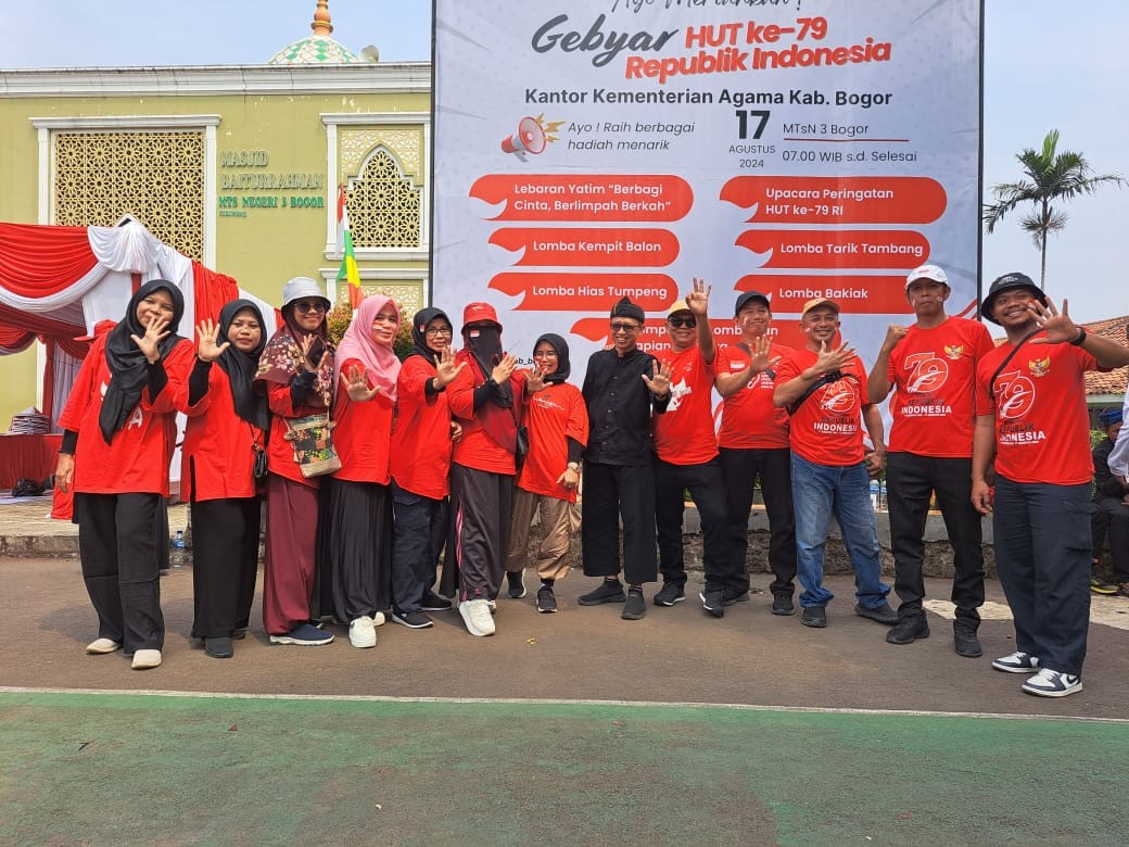 ASN MAN 5 Bogor Berpartisipasi dalam Upacara dan Gebyar Peringatan HUT RI Ke-79 oleh Kemenag
