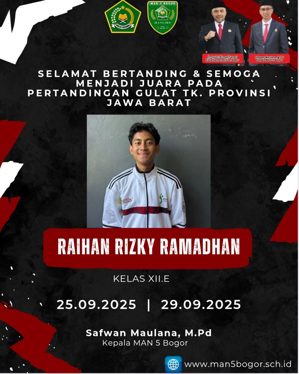 Siswa MAN 5 Bogor Jadi Atlet Gulat Mewakili Kabupaten Bogor di POPDA Jawa Barat