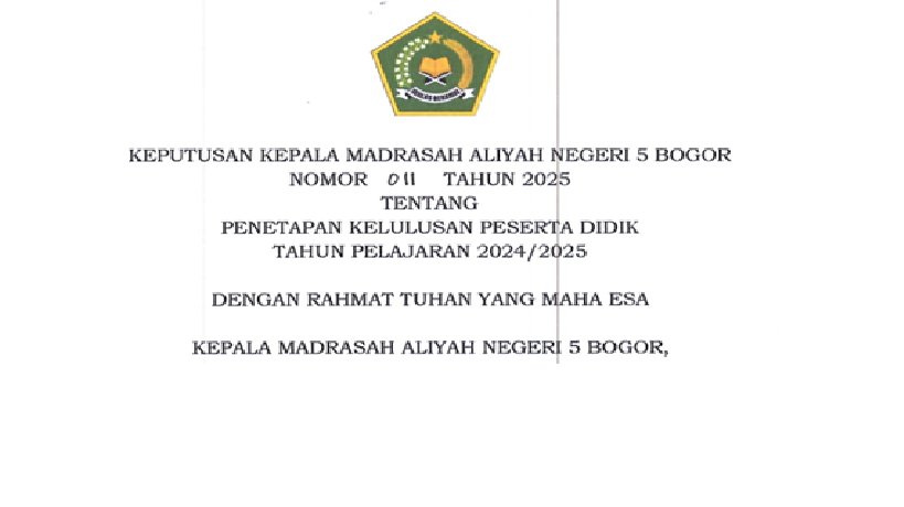 MAN 5 Bogor Berduka, Kelulusan Kelas XII Tahun Pelajaran 2024/2025 Tidak 100%